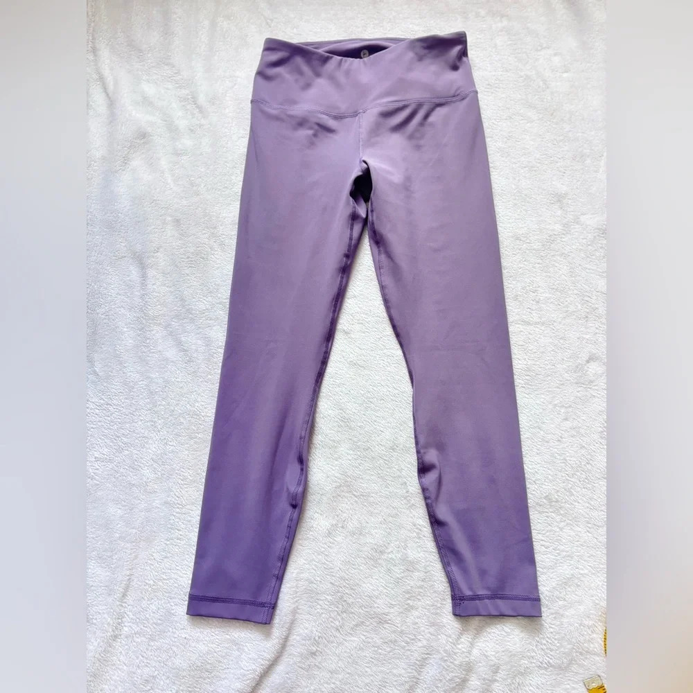 Athleta Purple Crop Leggings High Waisted‎ Athletic Yoga Pants Size L